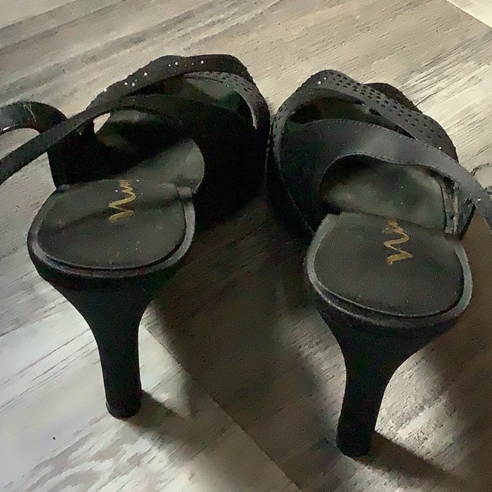MIA Black Slingback Heels with Cutout Design - Picture 2 of 9